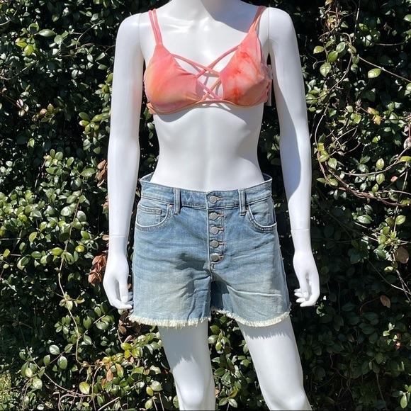 💋NWT JOE’S High Waist Button Fly Raw Hem Denim Shorts - Picture 4 of 13